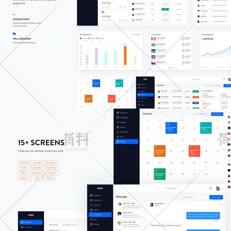 Analytics Admin Dashboard 03 UI/UX Design Asset | analytics dashboard ui