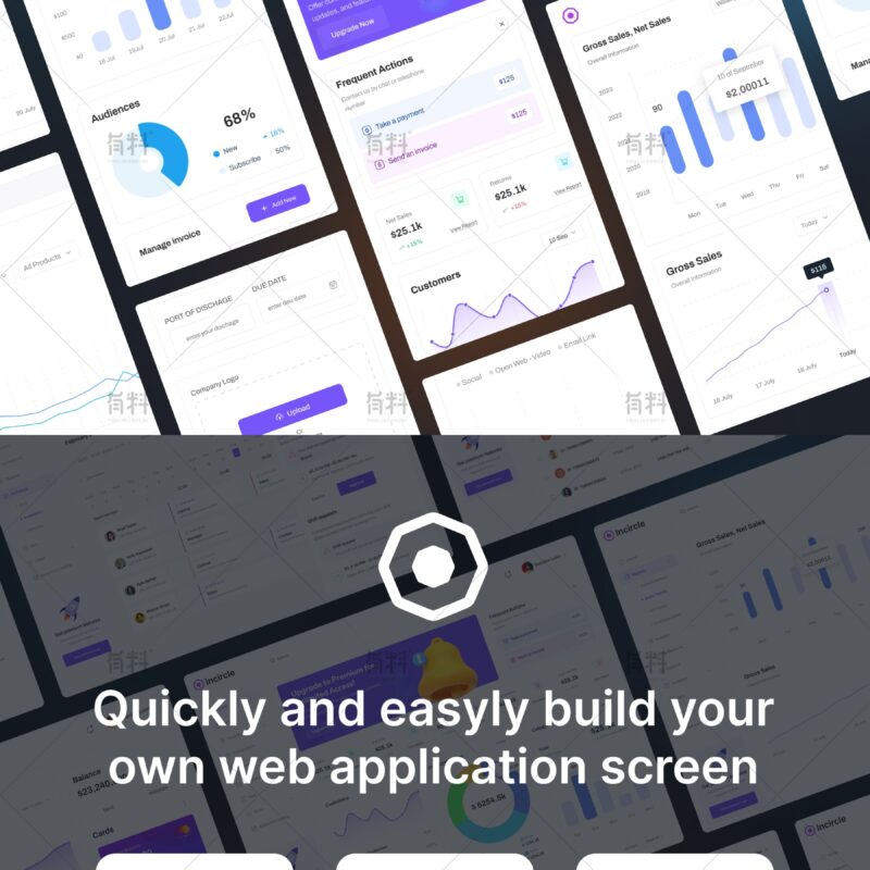 Dark Mode Admin Interface 54 UI/UX Design Asset | dark mode dashboard ui